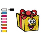 SpongeBob Gift Embroidery Design